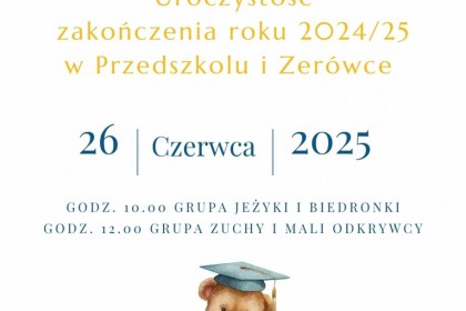 Uroczystość zakończenia roku szkolnego 2024/2025